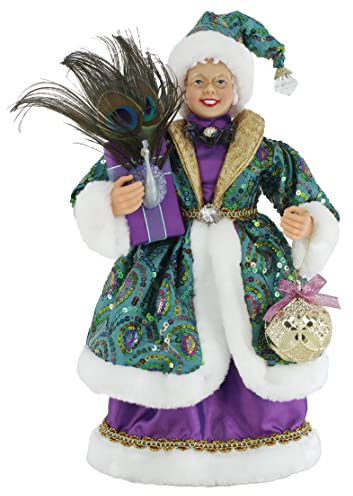 Windy Hill Collection 16 Inch Standing Stunning Sequin Mrs. Claus Christmas Figurine Figure Decoration 163068