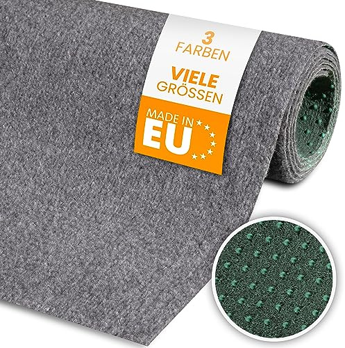 comflor Rasenteppich Outdoor für Balkon (Grau, 200x200) - Kunstrasen Meterware als Balkonbelag wasserfest & wetterfest - Kunstrasenteppich Outdoor & Indoor - Idealer Bodenbelag für den Balkon