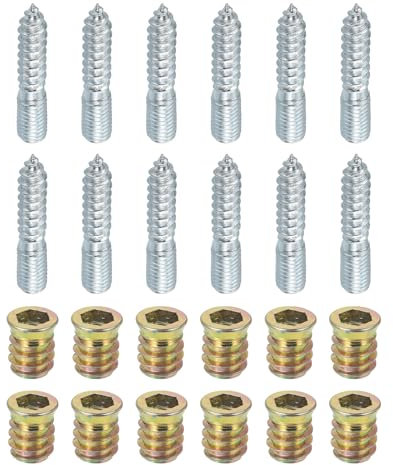 QUARKZMAN M10x50mm Bullone Sospensione 12pz 30mm Legno Tassello Vite Autofilettante Vite 12pz M10x20mm Filettato Dado Innesto Interfaccia Esagonale Presa Azionamento Giunto Gambe Mobili