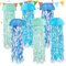 Quallendekorationen, 6pcs Jellyfish Dekor 10x31 '' Realistische hängende Quallenlaternen wiederverwendbares Blue Ocean Party Dekorationen für Klassenzimmer Fenstertür Garden Courtyard Festival, Jelly