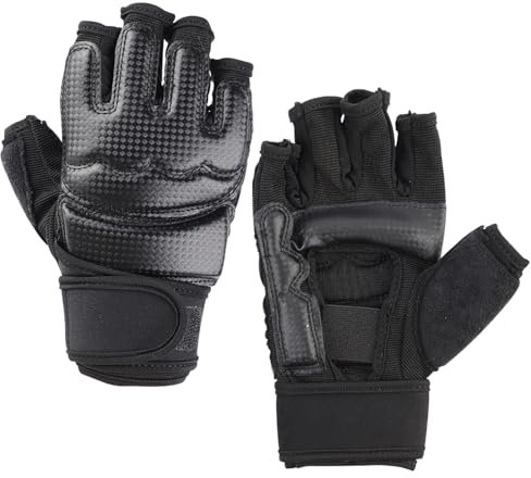 Hwtcjx Boxhandschuhe für Kinder, Junior Sparring Gloves, Boxing Gloves, Kinderboxhandschuhe, PU Boxhandschuhe, Junior Sparringhandschuhe, Altersgruppe 6-19 Jahre, Boxtraining (Schwarz, S)
