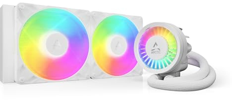 ARCTIC Liquid Freezer III Pro 280 A-RGB - Wasserkühlung PC, AIO CPU Wasserkühler, 2x140 mm, 38 mm Radiator, PWM-Pumpe, VRM-Lüfter, AMD AM5/AM4, Intel LGA1851/1700 Contact Frame - Weiß