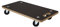 Well Home Carro de transporte de formato rectangular con placa antideslizante en MDF 58x29x9,5cm