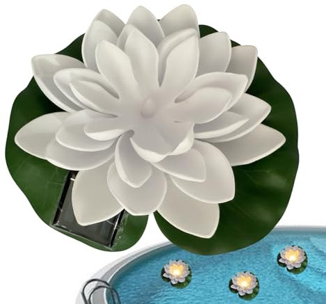 Opilroyn Luci per laghetti, luce solare a LED, per laghetti da giardino, lanterna da giardino a LED, impermeabile, per paesaggi stagni, in giardino