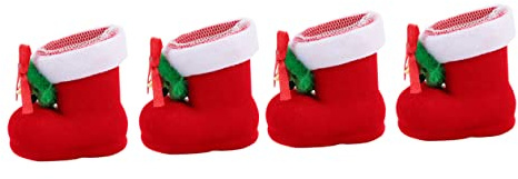 MUELODSIC 4 Piezas Botas de Navideñas Colgantes para Decoración Temática para Seguro y Duradero para Fiesta de Navidad