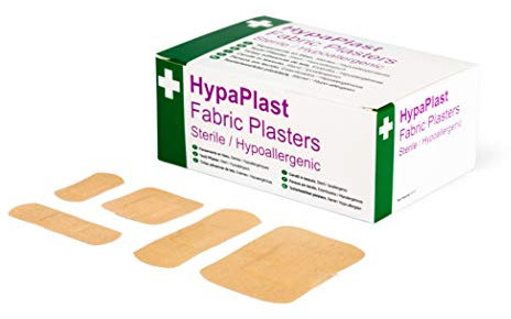 Safety First Aid Group HypaPlast Fabric Plasters, Assorted (100) Sterile Hypoallergenic