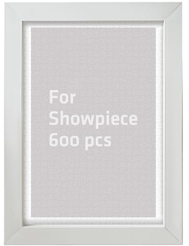 Pintoo Jigsaw Puzzle Frame Tailor-Made for Pintoo's 600 Pieces Puzzle ONLY - Cool Gray - Effortless & Toolless Assembly NO Glue Required [W1083]