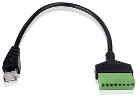 euroharry RJ45 på 8 stift fjäderkontakt, RJ45 hane jack till 8 stift | Terminalblock adapterkabel, terminalblock terminal plugg skruvanslutning adapter kabel svart