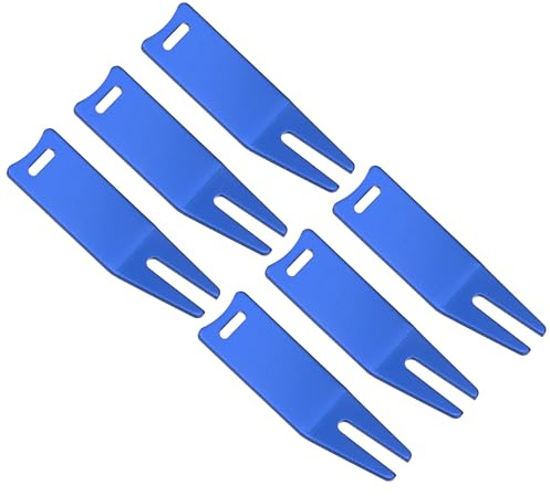 PATIKIL Metal Doblado Golf Hoyuelos Reparación Herramienta, 6 Paquete Golf Hoyuelos Herramienta Curvo Punta Golf Verde Hoyuelos Tenedor Bola Marca Reparación Herramienta, Azul