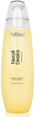 OmBiance Aceite de masaje relajante y sensual para terapia masaje - Aceite corporal perfumado - Loción para el cuerpo hidrata y cuida la piel - Aceite para parejas (Neroli Radiante Floral)