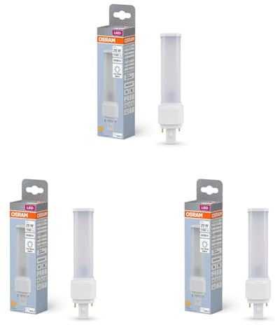 OSRAM Lampada LED DULUX D 26 per base G24D-3, 9 watt, 1100 lumen, bianco freddo (4000 K), ruotabile, sostituisce la tradizionale lampadina Dulux da 26 W (Confezione da 3)