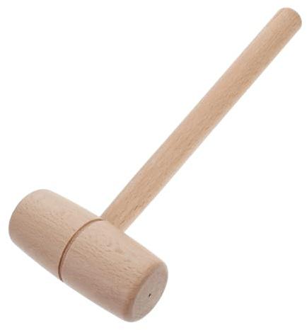 Mikikit Beech Hammer Wood Carving Mallet for DIY Projects Small Handcrafted Tool Wooden Handle for Woodworking Carving Hammer Mallet for Leathercraft Supplies