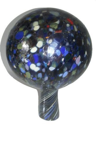 Sphère de verre décoratif, jardin boule de jardin en verre effet multicolore marbré boule décoration floral verre en cristal soufflé à la bouche rose boule aux intempéries diamètre: environ 11 cm