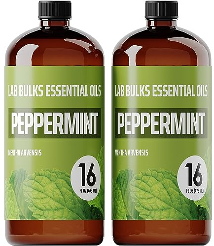 Lab Bulks Essential Oil Peppermint 16 oz - 2 Pack