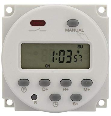 Timer Switch,Digital LCD Power Weekly Programmable Timer,1S~168h Microcomputer Time Switch Relay Manual/Auto Controller Time Switch for Electronic Control(5V DC)