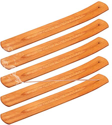 Xinzistar 5 Stück Räucherstäbchen Halter Holz Räucherstäbchenhalter Weihrauch Brenner Asche Fänger Ash Catcher Räucher ZubehörHome Fragrance Decor