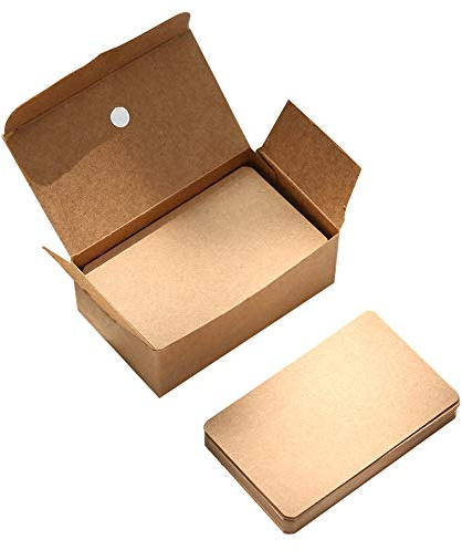 Kraft Paper Cards,100 Pieces Blank Cards Message Card Craft Cardboard Word Card Business Cards Kraft Paper Study Cards Index Cards DIY Gift Tags Cards for DIY Graffiti,Messages,Self-Design Creation