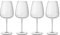 Luigi Bormioli Optica Red Wine Glasses 4 Set x 700ml Large Wine Glasses, Crystal Glassware, Dishwasher Safe