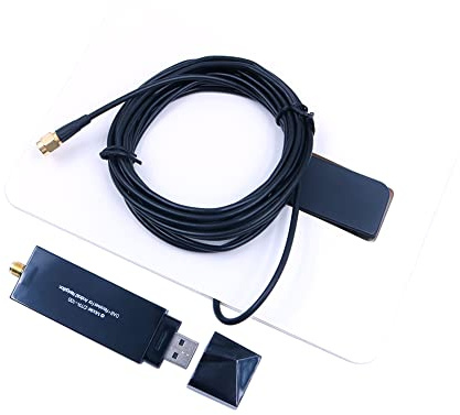 Fasizi DAB-radiomottagare i bilantenn Digital DAB+ Adapter Tuner Box Ljud USB-förstärkt slingantenn Avkodning Radiomottagning för Android