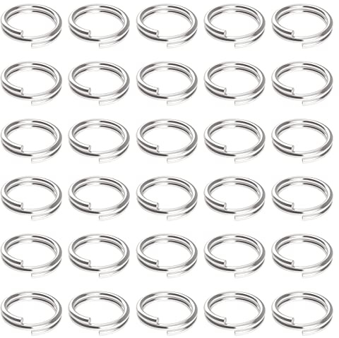 10 Pièces 10mm Mini Split Jump Ring avec Double Boucles Petits Anneaux en Métal Connecteurs pour Bijoux Colliers Bracelets Boucles d'Oreilles Artisanat Ornements et Bricolage Arts