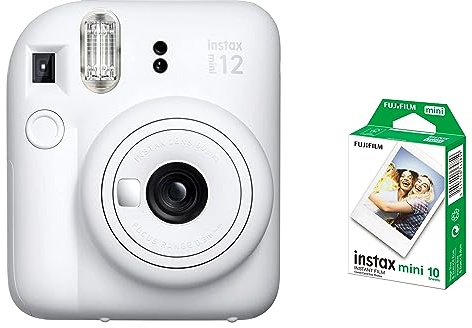 Fujifilm Instax Mini 12 Fotocamera istantanea - Bianco Argilla + 1 pellicola