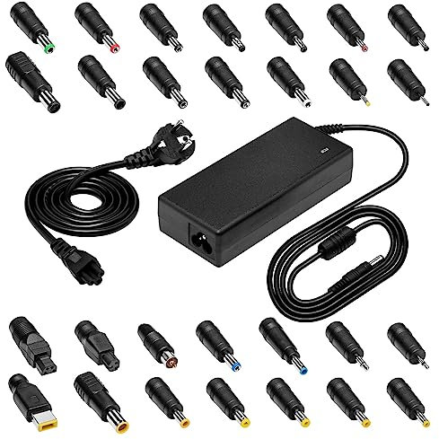 90W Alimentatore Caricatore Universale PC Portatile per Lenovo, Dell, HP, Toshiba, Sony, Asus, Acer, Samsung, Toshiba,Home Appliances AC DC Adattatore con 28 Connettori.
