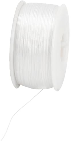 PH PandaHall Filo per Braccialetti Bianco 0.1mm - 45m Filo di Nylon per Perline e Gioielli - per Cucire Bracciali e Creazione di Collane