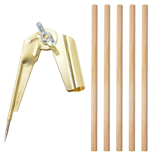 Compas de Mesure avec 5 Crayon, Compas Menuisier de Précision avec Porte-crayon, Boussole de Travail du Bois et Métal pour Géométrie, Dessin Technique, Marquage et Artisanat