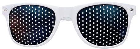 Rasterbrille Antspannung,Weiß Lochbrille Augentrainer,Pinhole Glasses,Rasterbrille Augentraining,Lochbrille für Augentraining Original,lochbrille für Augentraining,Augentraining Brille Korrekturbrille