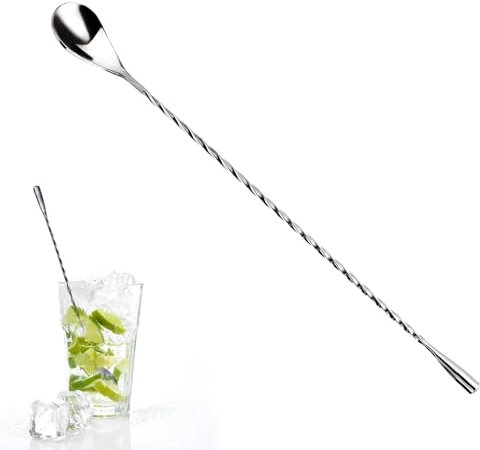 Bar Spoon,Cucchiaio Cocktail,Cucchiaio Da Bar, Cucchiaio Da Cocktail, Cucchiaio Da Bar In Acciaio Inox, Professionale, Con Motivo A Spirale, Per Caffè, Martini, Bar, Shaker Per Cocktail