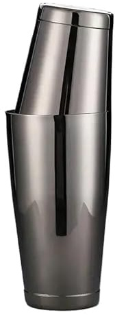 Cocktail shaker, cocktailshakers premium cocktail shaker viktade skakburkar, guldpläterade/kopparpläterad, svart/spegelfinish, premium bartillbehörsverktyg (svart finish – ingen logotyp)