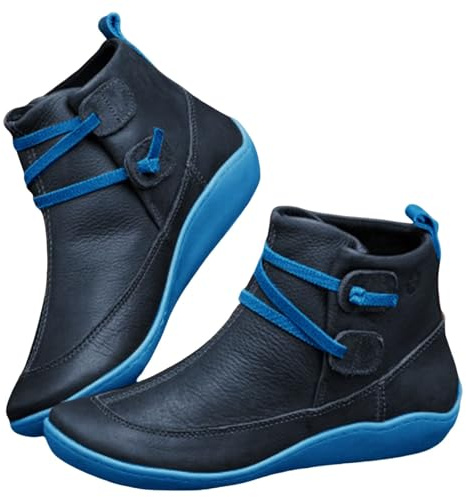 Zapatillas marrones para mujer 38 - Zapatos de trekking para mujer, impermeables, de piel, resistentes al agua, zapatos de tenis, zapatos deportivos planos, informales, cómodos, con cordones