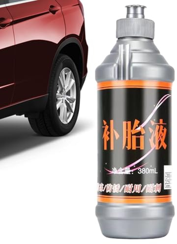Cycling Tire Sealant - 380ml Strong Sealing Motorcycles, Long-Lasting Fast Sealing, Cycling Repair Accessory, Puncture Prevention, Tubeless Liquid, Rubber Tire Care, Universal Vehicle Part