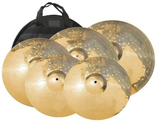 Professionell Cymbal Cymbal Set 14 HiHat 16 Crash 18 Crash 20 Åk För Träning