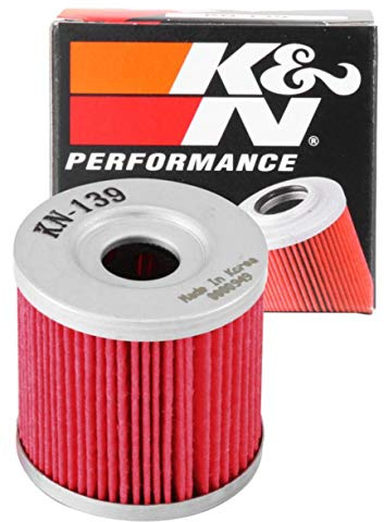 K&N Motorcycle Oil Filter: High Performance, Premium, Designed to be used with Synthetic or Conventional Oils: Fits Select Suzuki, Arctic Cat, Kawasaki Vehicles, KN-139