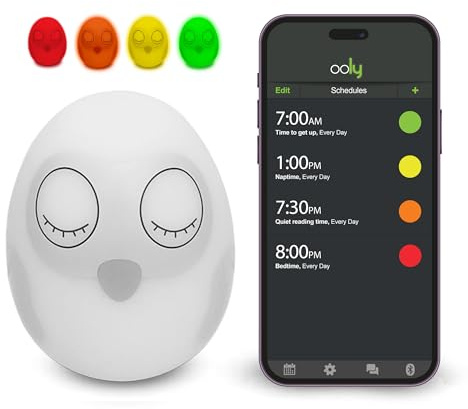 Ooly Owl, Ok to Wake Clock, Sleep Trainer Night Light for Kids & Toddlers