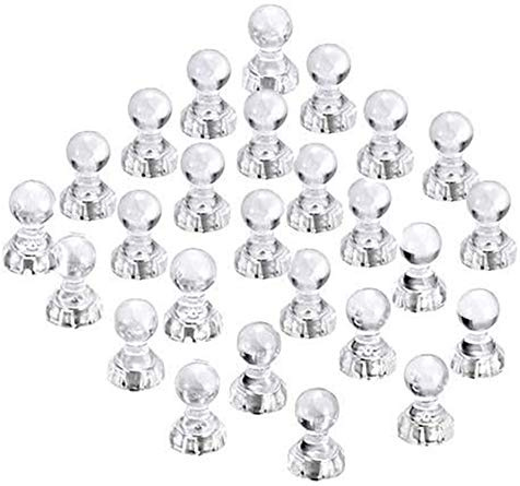 30 st tryckstift magneter genomskinlig kylskåpsmagnet extra stark för kylskåp torr radering bräda magnetisk whiteboard