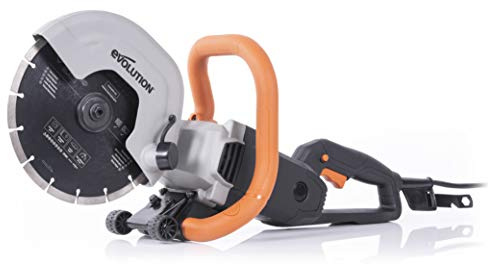 Evolution R230DCT - 9 in Concrete Saw (Circular, Angle Grinder, Cut Off Saw) - 15A Motor, No Gas - 3-1/2 In Cut - Incl Diamond Masonry Blade