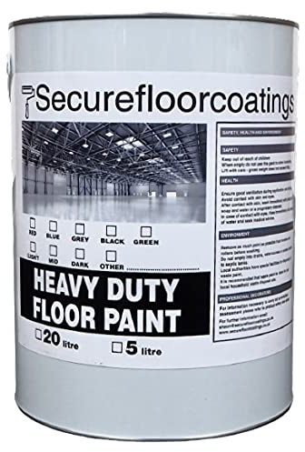 Secure Floor Coatings 5L Heavy duty Paint suitable for Concrete floors, Wood, Metal For Driveways, Sheds, Warehouses (Red Oxide)