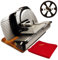 Berkel Aufschnittmaschine – Schneidemaschine Home Line 250 Plus in schwarz – Neues Modell + 100% handgefertigtes Schneidebrett Unikat