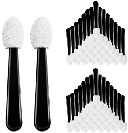 100PCS Eyeshadow Applicator Brush Disposable Eyeshadow Brushes Sponge Eye Shadow Brush Pack Makeup Eyeshadow Sponge Applicators for Eyeliner Eye Makeup Arts Crafts Diy Nail Art Beauty Tool