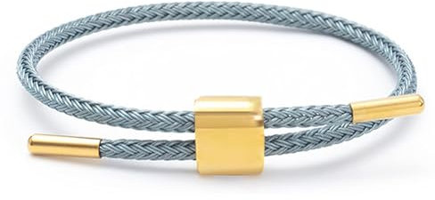 Armband Schwarz Damen Verstellbare Armband Stahldraht Geflochten Armbänder,Paar-Armband Brautjungfern-Armband Vergoldetes Schnallenarmband Freundschaftsarmband Geschenk Jungen (Blau)