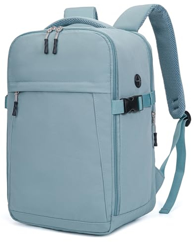 Xkdoai Sac a Dos Voyage Cabine Avion 40x27x20 pour Ryanair Sac de Voyage pour Avion avec Pochette Antivol Porte-Bouteille Orifice de Chargement USB Imperméable