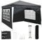 ShieldWall Pavillon 3x3 Wasserdicht Stabil Winterfest Pavillon faltbar, Faltpavillon 3x3 mit 4 Seitenteilen, Verbessertes Doppelt versiegeltes Gewebe 100% Wasserdicht UV55+ Europäischer Wellenstil