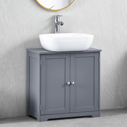 Bath Vida Priano Meuble de Rangement Salle de Bain à poser sous évier Gris