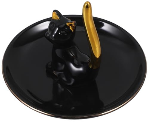 VALICLUD Plateau à Bijoux Forme De Chat Porte-bijoux Et Coupelle à Bijoux Pour Ranger Bagues Et Petits Objets