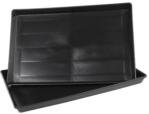 GANAZONO 2pcs Pet Tray for Small Dog Crate Bunny Cage and Cat Litter Stain and Odor Resistant Potty Tray for Birds and Small Animals