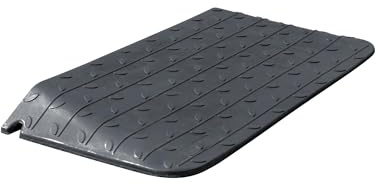 ZincOrange Rampa Antideslizante de Goma para umbral de Puerta con Capacidad de Carga de 998 kg, Rampa Pesada para Bordillo para Sillas de Ruedas, Motocicletas y Tráfico Peatonal (7.6cm H, Piezas, 1)