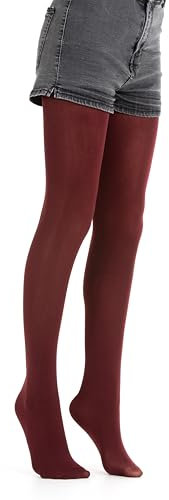 Gi&Gi Ballettstrumpfhose für Mädchen, 50 Denier, blickdicht, auch geeignet für den Tanz- und Ballettunterricht weiß rot braun ... 2202, bordeaux, 6-8 Jahre