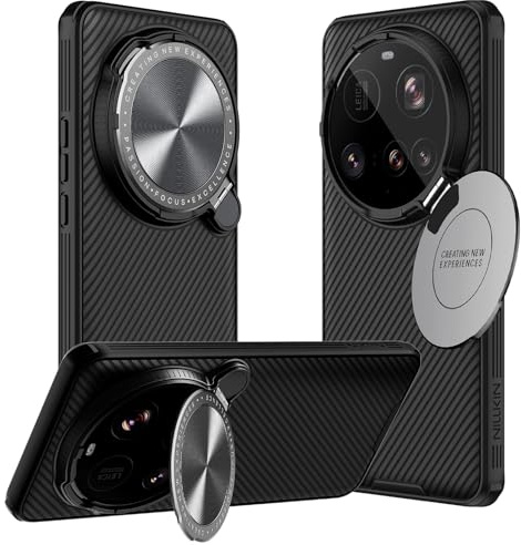 teroxa Coque pour Xiaomi Mi 15 Ultra, objectif d'appareil photo, protection de la vie privée, support pliable avec béquille, pare-chocs en TPU souple, coque arrière en polycarbonate rigide, coins